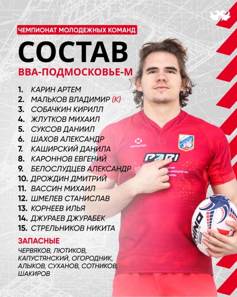 Состав команды на матч  Чемпионата молодёжных команд 25 июня с &laquo;Локомотивом-Пенза-м&raquo;